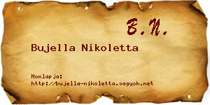 Bujella Nikoletta névjegykártya